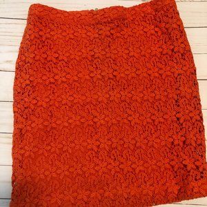 Forever 21 Orange Flower Skirt